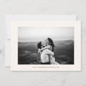 Rote illustrierte wunderliche Hochzeit Save The D Date (Rückseite)