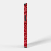 Rote Imitat Krokodile Leder iPhone Hülle (Rechte Seite)