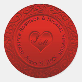 Rote Imitate Aufkleber