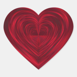 Rote Imitate Aufkleber für das Herz