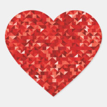 Rote Imitate Aufkleber für das Herz