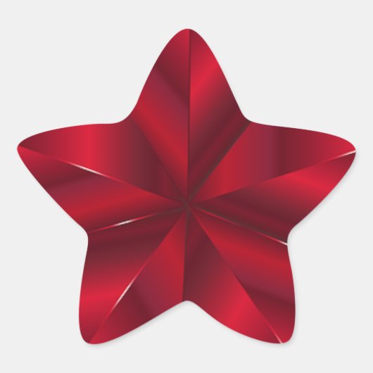 Rote Imitate Foil Star Sticker (Vorderseite)