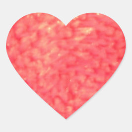 Rote Imitate Fur Herz-Aufkleber