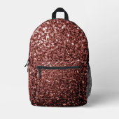 Rote Imitate Glitzer Glitzern Bedruckter Rucksack (Vorderseite)