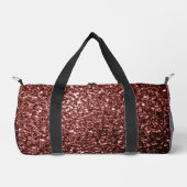 Rote Imitate Glitzer Glitzern Duffle Bag (Vorderseite)