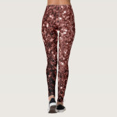 Rote Imitate Glitzer Glitzern Leggings (Rückseite)