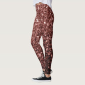 Rote Imitate Glitzer Glitzern Leggings (Links)