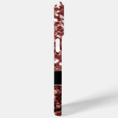 Rote Imitate Glitzer Glitzern Monogramm Case-Mate iPhone Hülle (Rückseite / Rechts)