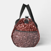 Rote Imitate Glitzer Glitzern Monogramm Duffle Bag (Rechts)