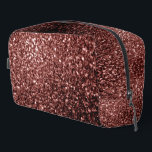 Rote Imitate Glitzer Glitzern Waschbeutel<br><div class="desc">Braune rote Imitate Glitzer Glitzern Tasche. Coole Mode-Accessoires für sie. Schöne mädchenhafte glamouröse glänzende Glitzer Glitzern Design. Foto der Glitzern,  nicht echter Glitzer! Erstellen Sie ein einzigartiges und personalisiertes Geschenk mit einer benutzerdefinierten Touch!</div>