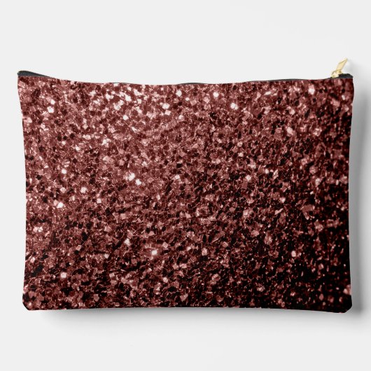 Rote Imitate Glitzer Glitzern Zubehörtasche (Rückseite)