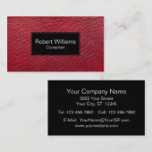 Rote Imitate Leather Beruflich Visitenkarte (Vorne/Hinten)