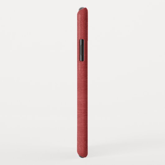 Rote Imitate Leather Textur Case-Mate iPhone Hülle (Hinten/Rechts)