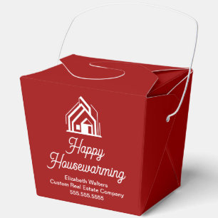 Rote Immobilienfirma Einzugsglückwunsch Fortune Geschenkschachtel