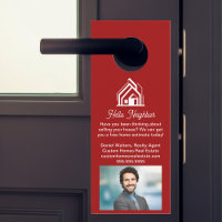 Rote Immobilienfirma Werbung Makler