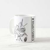 Rote Indianer am Horseback im Silicon Valley. Funn Kaffeetasse (Vorderseite Links)