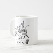 Rote Indianer am Horseback im Silicon Valley Kaffeetasse (Vorderseite Links)