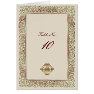 Rote indische Hochzeit - Tischnummer-Karte