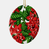 Rote Ingwer-Blume, Vintag Keramik Ornament (Rechts)