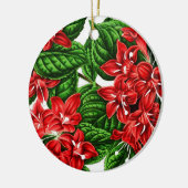 Rote Ingwer-Blume, Vintag Keramik Ornament (Links)