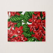 Rote Ingwer-Blume, Vintag Puzzle (Horizontal)