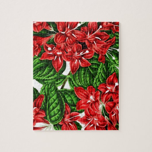 Rote Ingwer-Blume, Vintag Puzzle (Vertikal)
