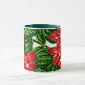 Rote Ingwer-Blume, Vintag Tasse (Zentrum)