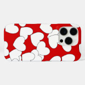 Rote iPhone-Abdeckung mit weißem Herzen Case-Mate iPhone Hülle (Rückseite (Horizontal))