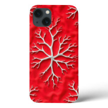 Rote iPhone-Hülle mit geprägtem Design