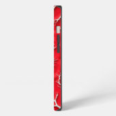 Rote iPhone-Hülle mit geprägtem Design iPhone Hülle (Linke Seite)