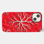 Rote iPhone-Hülle mit geprägtem Design iPhone Hülle (Rückseite (Horizontal))