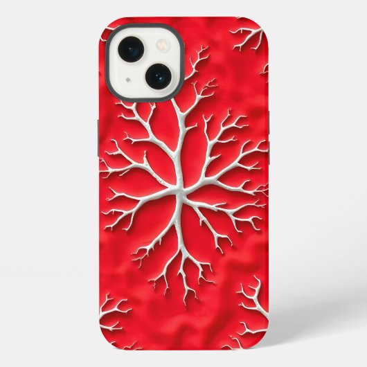 Rote iPhone-Hülle mit geprägtem Design iPhone Hülle (Rückseite)