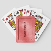 Rote irisierende schimmernde Textur Spielkarten (Rückseite)