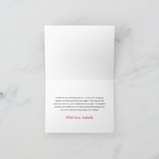 Rote italienische Hand Drawn Das ist Amore Pizza P Dankeskarte (Innenseite)