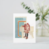 Rote Jacke Postkarte (Stehend Vorderseite)