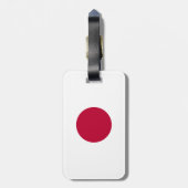 Rote Japan-Sonne Gepäckanhänger (Rückseite vertikal)
