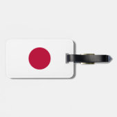 Rote Japan-Sonne Gepäckanhänger (Rückseite horizontal)