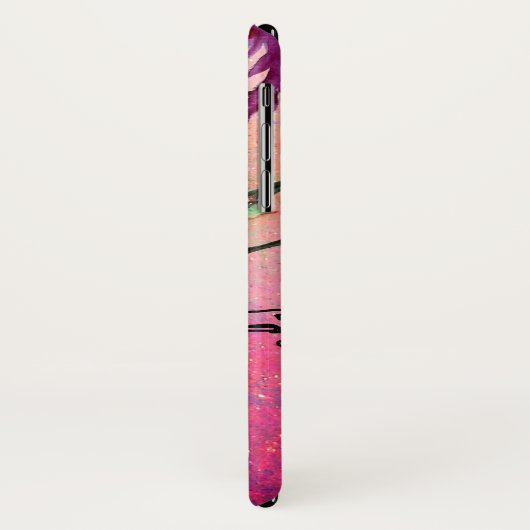 ROTE JESTER-MASK-Masquerade Pink-Monogramm Case-Mate iPhone Hülle (Hinten/Links)