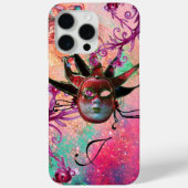 ROTE JESTER-MASK-Masquerade Pink-Monogramm Case-Mate iPhone Hülle (Rückseite)