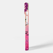 ROTE JESTER-MASK-Masquerade Pink-Monogramm Case-Mate iPhone Hülle (Rückseite / Links)