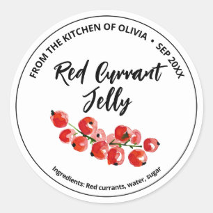 Rote Johannisbeere Aquarell Gelee Sticker