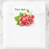 Rote Johannisbeere Quadratischer Aufkleber (Tasche)