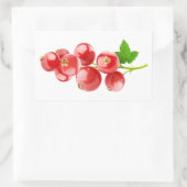 Rote Johannisbeere Rechteckiger Aufkleber (Tasche)
