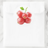 Rote Johannisbeere Runder Aufkleber (Tasche)