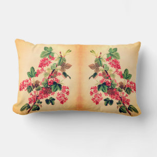 Rote Johannisbeere Vintage-Botanik-Illustration Lendenkissen
