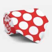 Rote Jumbo-Polka-Punkte-Halsbinden nach Maß Krawatte (Gerollt)