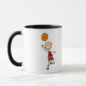 Rote Jungen-Basketball-T - Shirts und Geschenke Tasse (Links)