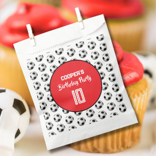 Rote-Jungen-Fußball-Geburtstagsfeier Geschenktütchen