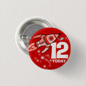 Rote Jungs im Weltraum sind 12 Jahre alt Button (Vorne & Hinten)