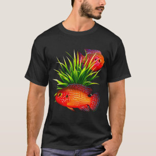 Rote Juwel Cichliden Zwergbuntbarsch Süßwasser A T-Shirt
